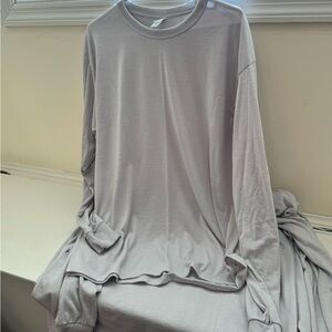 Jerzees unizsex  Gray Long Sleeve Shirt set to 5 all sz large